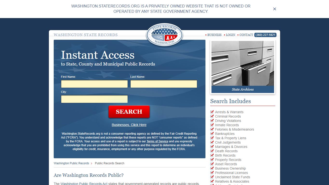 Washington Public Records | StateRecords.org